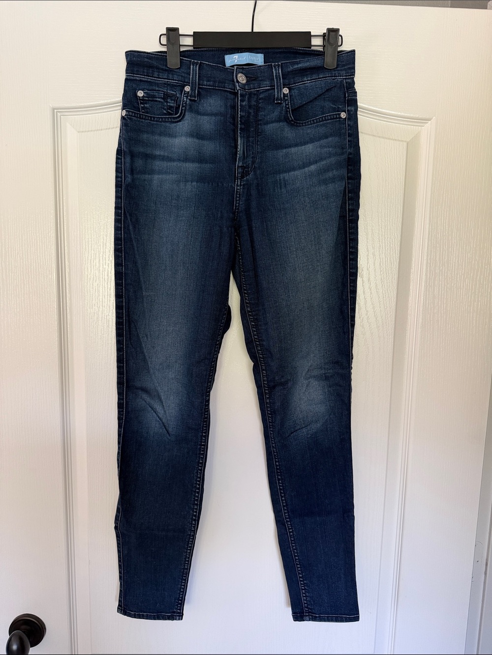 7 For All Mankind Dark Blue Skinny Jeans